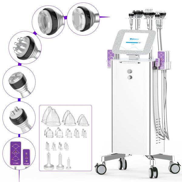 Various Handles of MS-7207F Stand-Type 7-In-1 Ultrasonic 40K Cavitation Machine