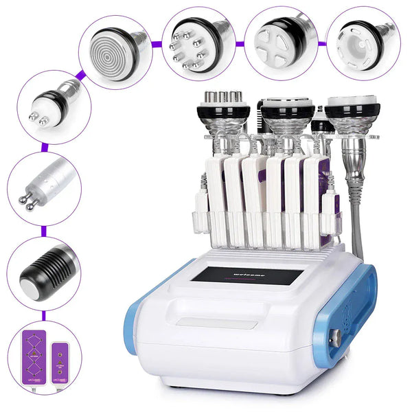 8 IN 1 Unoisetion Cavitation RF Vaccum Cold LED Light Body Slimming Machine
