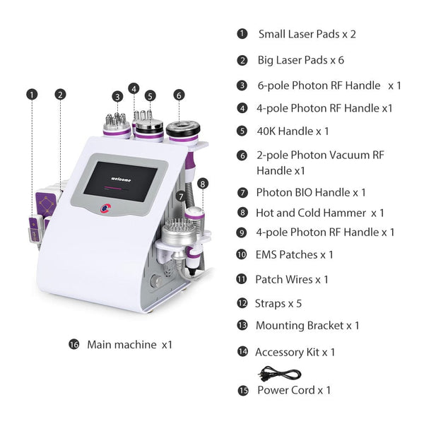 Vacuum RF Slimming Unoisetion Cavitation Machine - 10-in-1