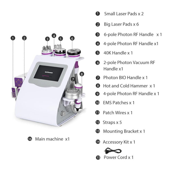 Vacuum RF Slimming Unoisetion Cavitation Machine - 10-in-1