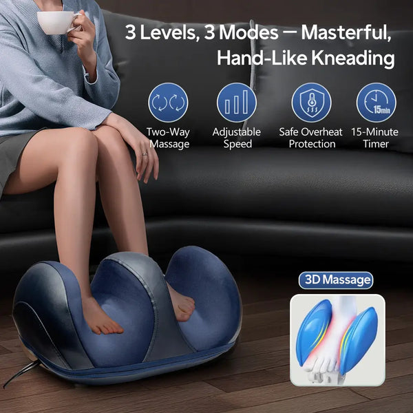 Heated Foot & Calf Massager with Deep Kneading