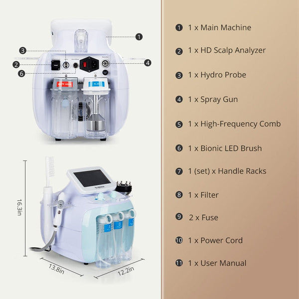 ScalpGlow 5 In 1 Scalp Care Machine For Hair Cleansing, Moisturizing, Nourishing