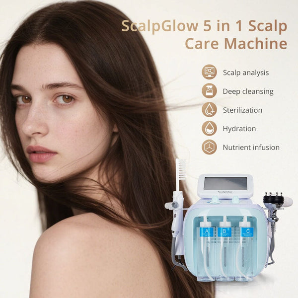 ScalpGlow 5 In 1 Scalp Care Machine For Hair Cleansing, Moisturizing, Nourishing