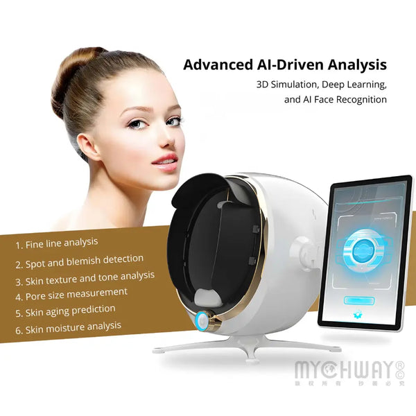 Smart Skin Analyzer With 3D Simulation AI Face Recognition For Precise Analysis