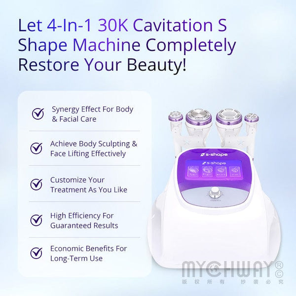 Mychway 4-In-1 30K Cavitation S Shape Machine For Body Contouring