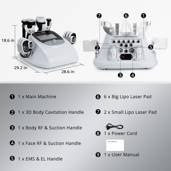 S Shape Machine 3D Cavitation RF Lipo Laser Body Contouring Face Lifting