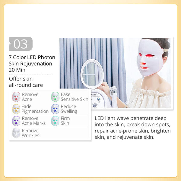 5 IN 1 Ultrasound Head Hydro Dermabrasion Machine With LED Mask