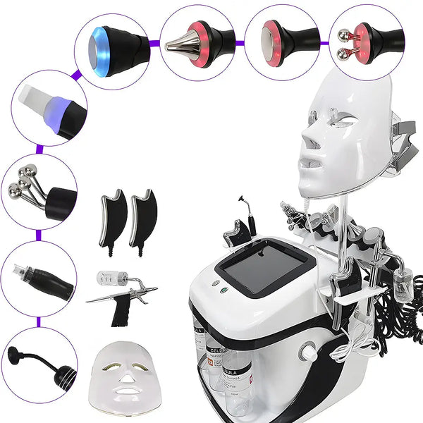 Mychway 11-In-1 Hydrodermabrasion Machine With LED Mask For Facial Care