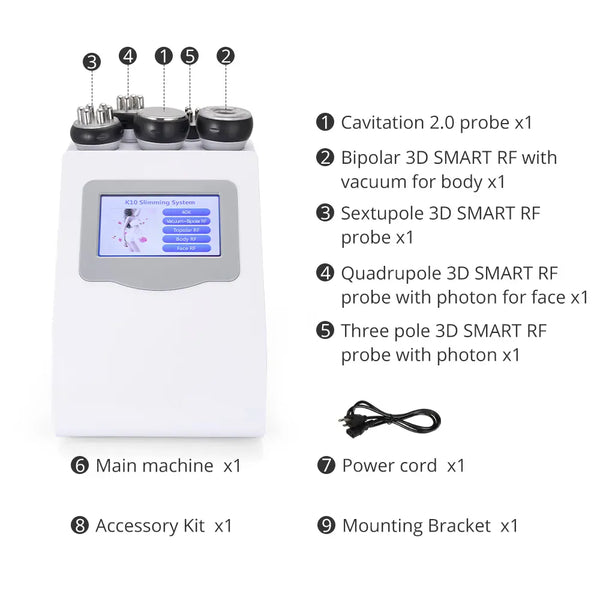 Mychway 5 In 1 Vacuum Cavitation Machine Sextupole 3-polar Multipolar RF Weight Slimming