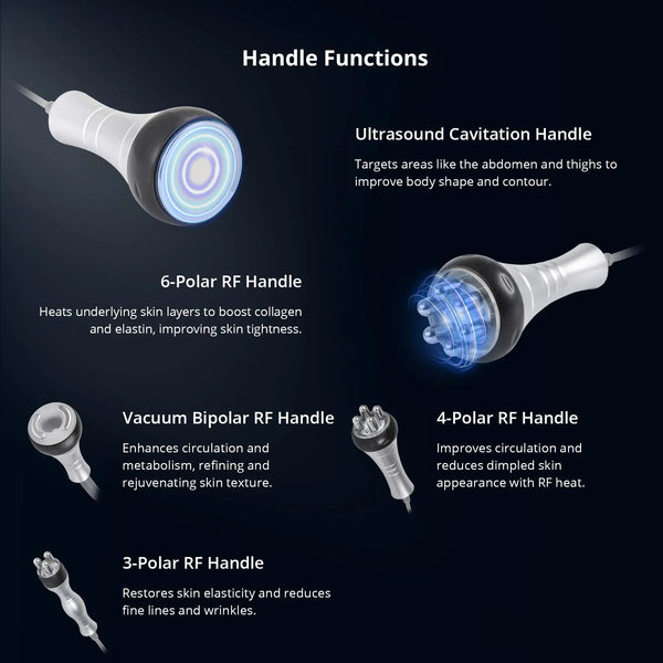 Mychway 5 In 1 Vacuum Cavitation Machine Sextupole 3-polar Multipolar RF Weight Slimming