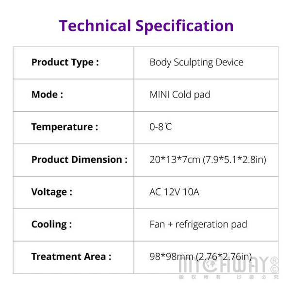 Mychway Portable Cryolipolysis Machine For At-Home Body Contouring