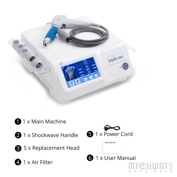 Shockwave Therapy Machine With 5 ReplacementTip For Pain Relief Physical Therapy