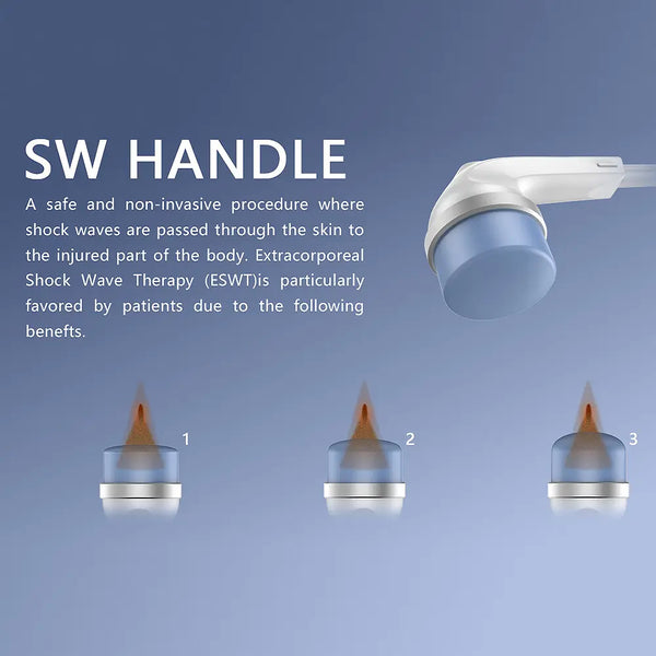 Extracorporeal Shockwave Therapy SW ED Pain Relief Physiotherapy Machine