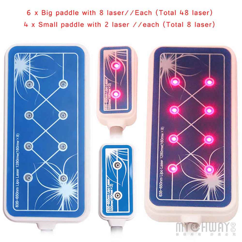 635nm-650nm LED Laser Pads Cellulite Removal Body Slimming Beauty Machine
