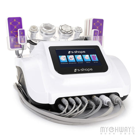 Mychway 6-In-1 30K Cavitation S Shape Machine With LED Pads