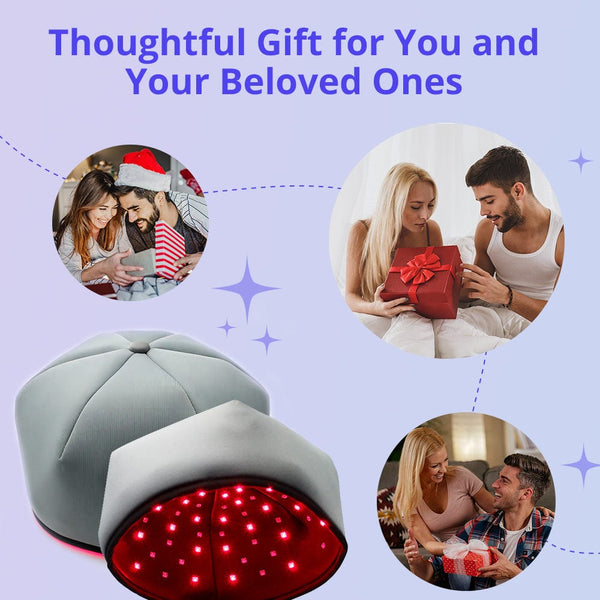 Gray Hair Growth Hat Red Light Therapy Device