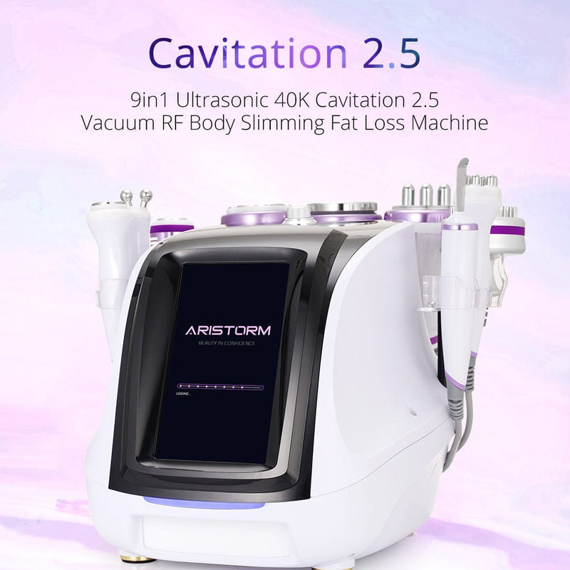 9 in1 Ultrasonic 40K Cavitation 2.5 Vacuum RF Skin Tightening Body Shaping Machine