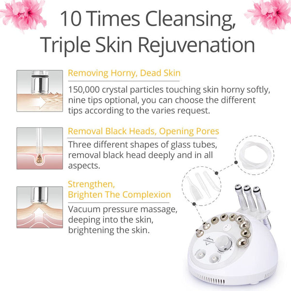 Mychway Diamond Microdermabrasion Machine With 9 Tips For Skin Cleansing