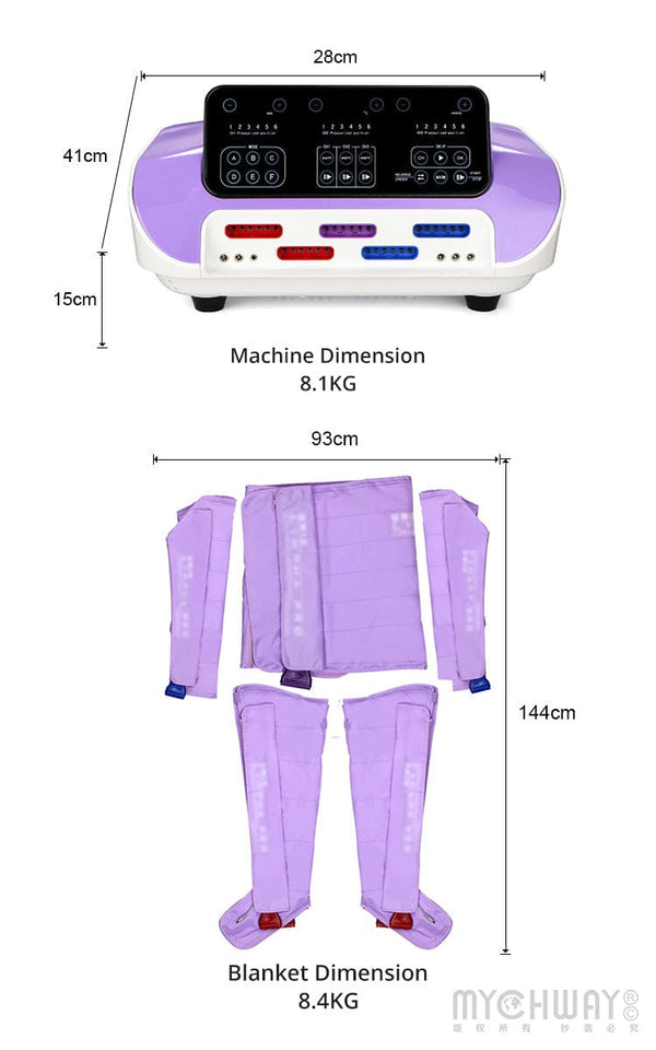 Mychway Pressotherapy Pressure Suit With Far Infrared For Body Massaging & Sculpting