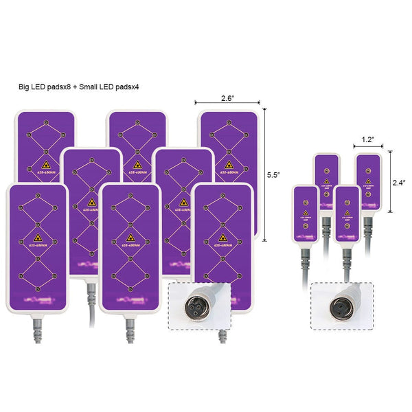 LED Pad Size of MS-7005CX 5-IN-1 Vacuum Freezing Cavitation Radio Frequency Machine