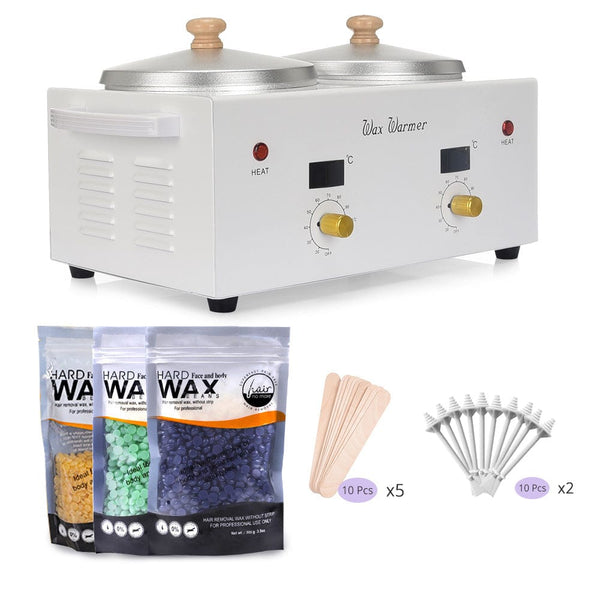 Waxing Kit Dual Wax Warmer Constant Temperature Larger Capacity Full Body Waxing