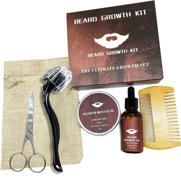 Beard Growth Kit Beard Balm Beard Comb Beard Oil