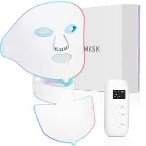 LT-1103 7-Color LED Light Therapy Face & Neck Mask with Controller