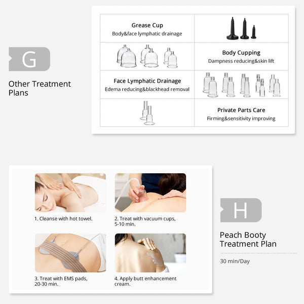 EMS Microcurrent Machine With Cupping Therapy For Muscle Toning Butt Lift