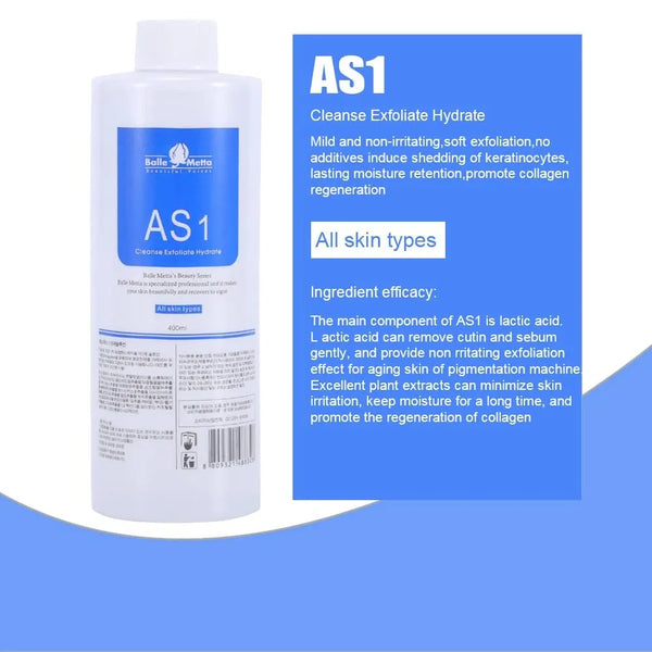 1200ml AS1 Aqua Peeling Solution Facial Serum for Dermabrasion Beauty Machine