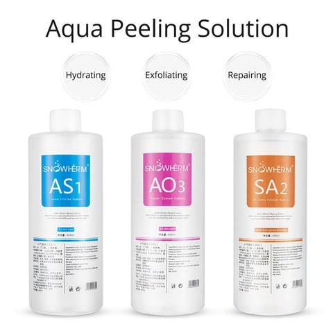 Mychway 400ML Aqua Peeling Solution With 3 Bottles For Hydra Dermabrasion Facial Care