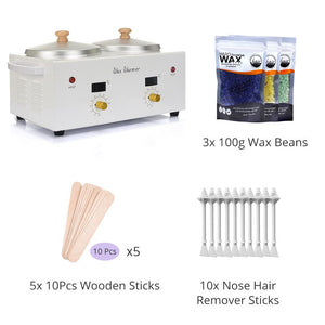 BM-21V1-1 Waxing Kit Dual Wax Warmer Package List