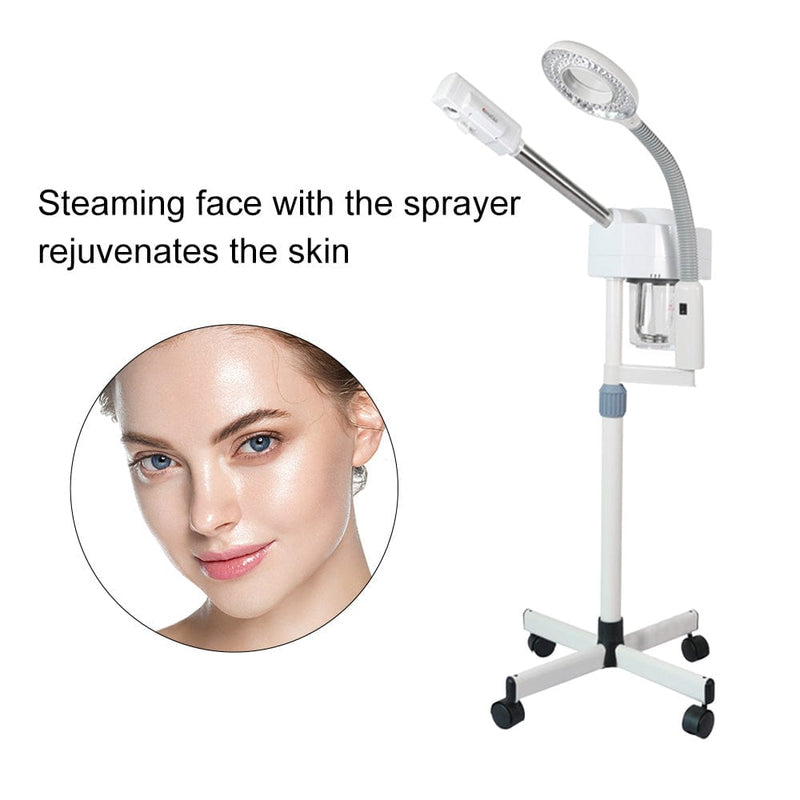 2 In 1 Facial Steamer & LED Magnifying Lamp UV Sterilization Spa Salon Equipment