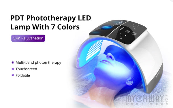 Mychway Folding PDT Phototherapy LED Lamp With 7 Colors For Skin Rejuvenation