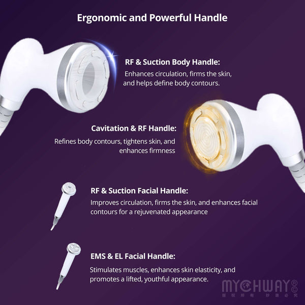 Mychway Stand-Type 30K Cavitation Machine With RF Vacuum For Body & Face Care