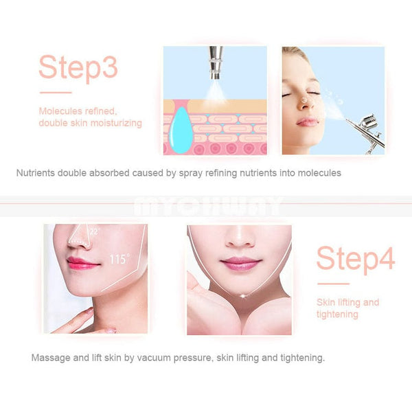 Operation Steps of MS-22Y1 2-In-1 Diamond Microdermabrasion Device