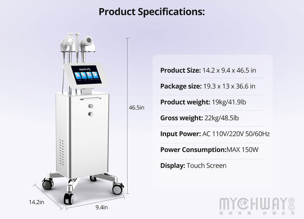 Mychway Stand-Type 30K Cavitation Machine With RF Vacuum For Body & Face Care