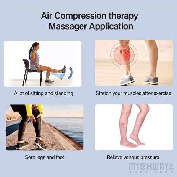 Leg Compression Massager With 6 Airbags