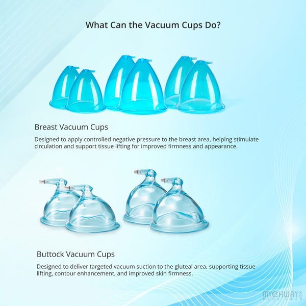 Vacuum Therapy Machine With Preset Memory For Breast & Buttock Enhancement-what can the vacuum cups do