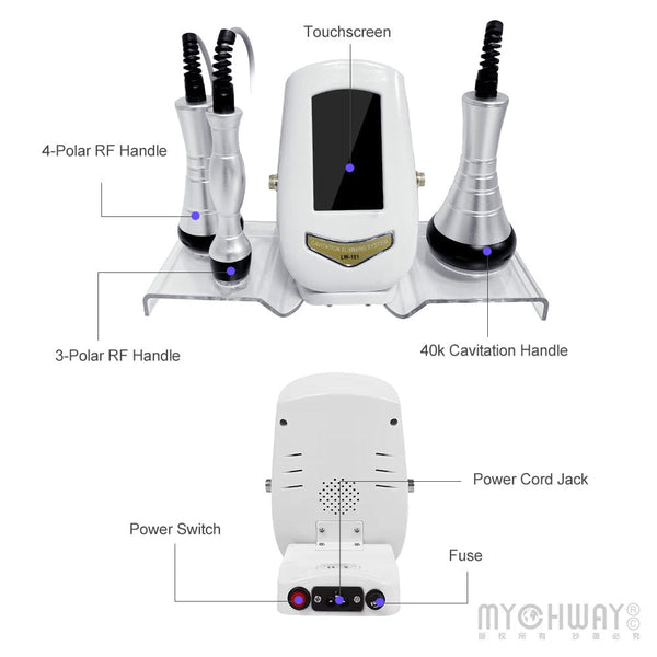 WL-519SE 3 In 1 Ultrasonic Cavitation Machine Display