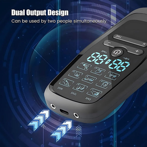 MS-B0909 Wireless Tens Unit Muscle Stimulator's Dual Output Design