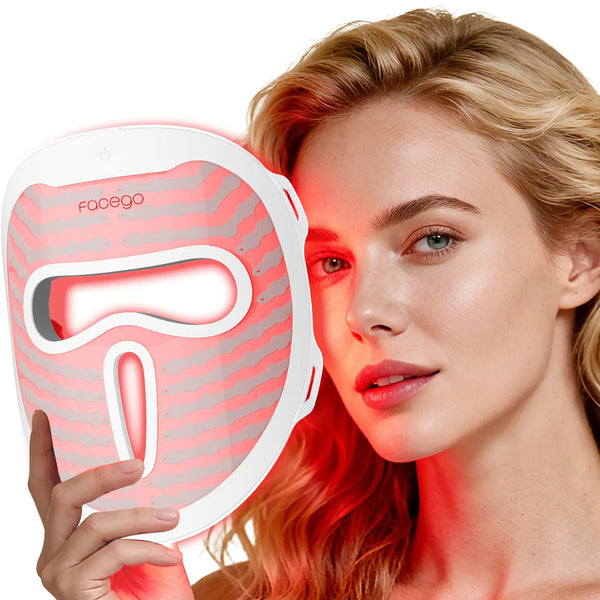 7+1 Colors Red Light Face Mask Non-Skin Contact, Rechargeable Skincare at Home and Travel