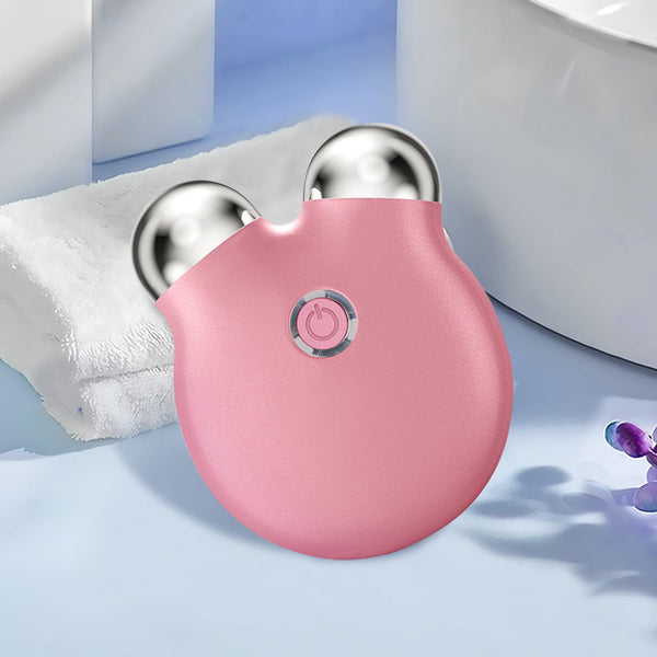 Mychway Mini Pink EMS Facial Massager For Facial Contouring with 3 Intensity Levels