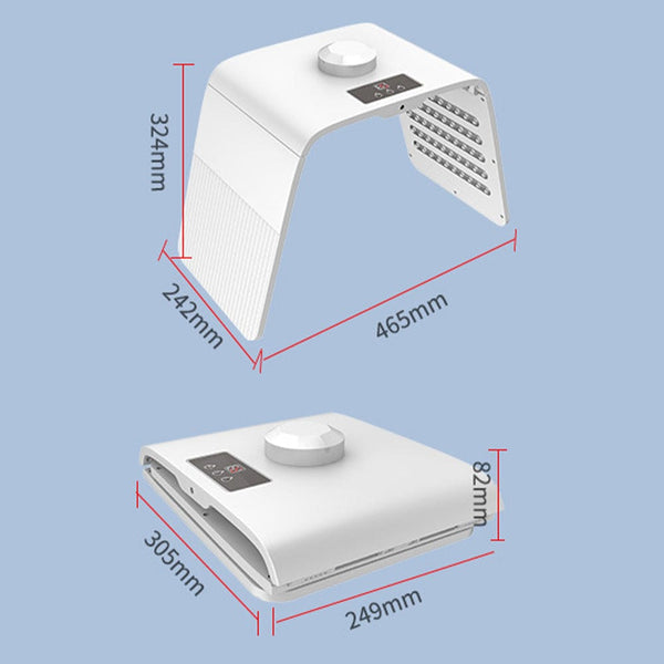 Product Size of LT-1107 Portable 7-Color LED Light Therapy Device