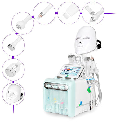 Hydro Dermabrasion Facial Machine - 7-in-1 With LED Mask