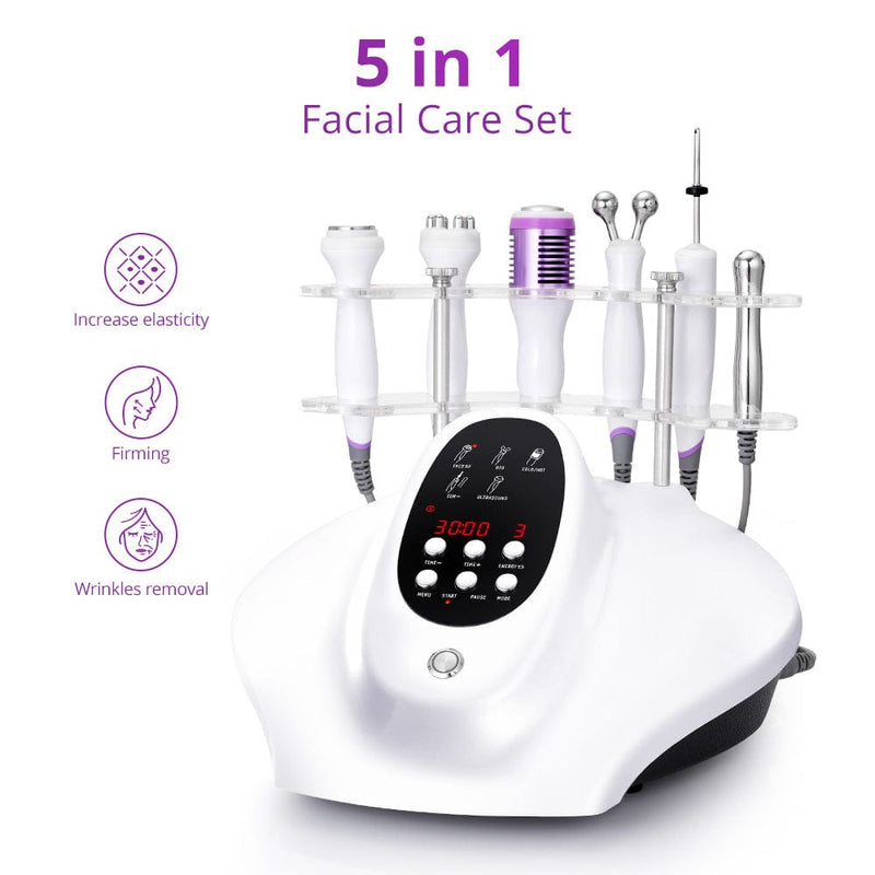 5 IN 1 Ultrasound RF Bio Hot&Cold Hammer Skin Care Facial Rejuvenation Skin Lift