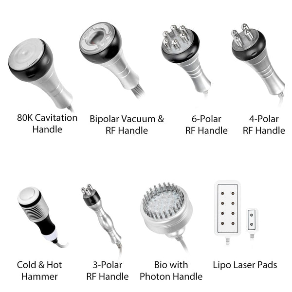 MS-76D1MAXS8 9-In-1 80K Cavitation RF Vacuum Machine's Handle Display 