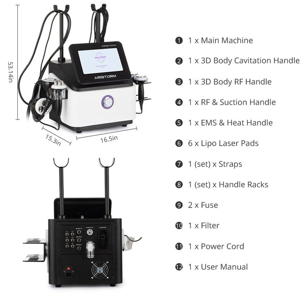 Aristorm 3D 30K 5 In 1 S Shape Cavitation Machine
