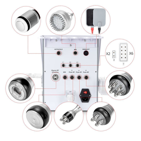 Mychway 10-In-1 80k Cavitation RF Vacuum Machine With Laser Lipo Pads For Body Sculpting