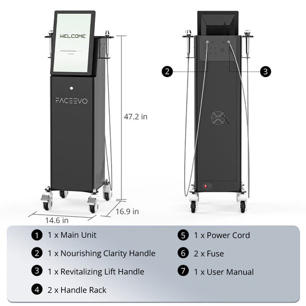 FaceEvo LDM Ultrasound Facial Machine With 3 & 10 MHz For Pro Skin Rejuvenation