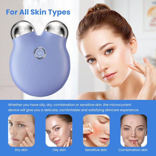 MT1011ZPW Mini Purple EMS Facial Massager For All Skin Types